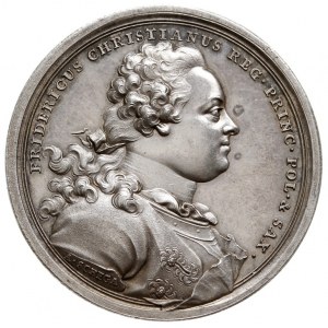 medal bez daty, sygnowany F A Schega, wybity w 1747 r. ...