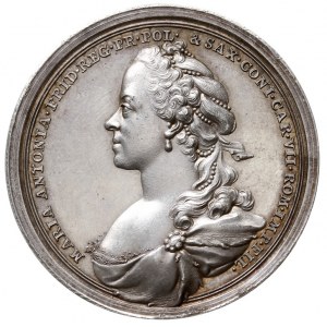 medal bez daty, sygnowany F A Schega, wybity w 1747 r. ...