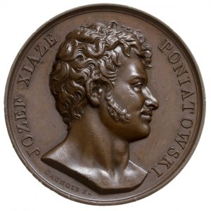 śmierć księcia Józefa Poniatowskiego -medal autorstwa F...