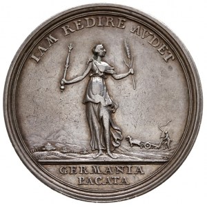 medal autorstwa Oexleina, na pokój w Hubertusburgu końc...