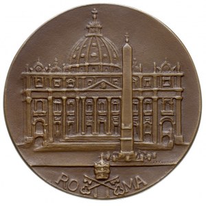 Benedykt XV -medal autorstwa J. Wysockiego, 1914, Aw: P...