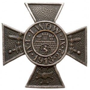 Krzyż Obrony Lwowa 1921, wariant z Mieczami i Orderem V...