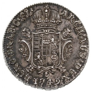 Maria Teresa 1740-1780, dukaton 1749, Antwerpia, srebro...