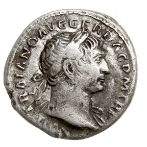 denar 107-108, Rzym, Aw: Popiersie cesarza w prawo, IMP...