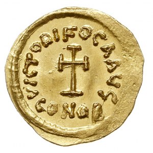 tremissis 602-603, Konstantynopol, Aw: Popiersie cesarz...