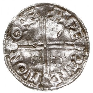 Aethelred II 978-1016, denar typu long cross, Norwich, ...