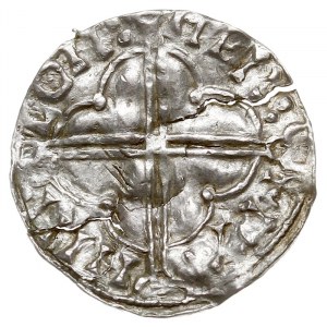 Knut 1016-1035, denar typu quatrefoil, Norwich, Aw: Pop...