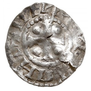 Dortmund, Henryk II 1002-1024, denar, Aw: Głowa w lewo,...
