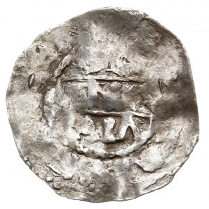Maastricht, Henryk II 1002-1024, denar, Aw: Głowa w pra...