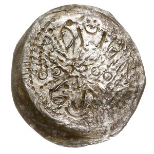 Krakowskie, denar ok. 1254, Aw: Półpostać św. Stanisław...