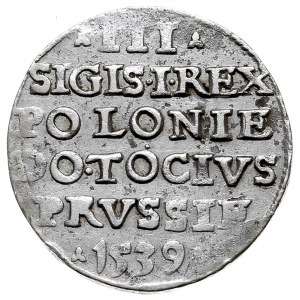 trojak 1539, Elbląg, Iger E.39.1.d (R2), drobne mennicz...