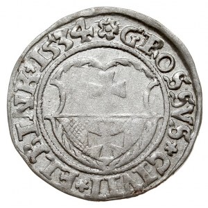grosz 1534, Elbląg, na awersie odmiana napisu TOCI PR
