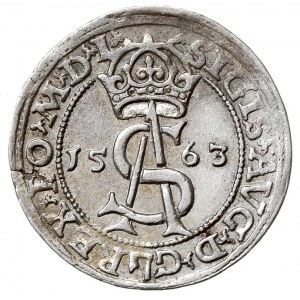 trojak 1563, Wilno, na awersie odmiana napisu SIGIS AVG...