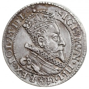 szóstak 1599, Malbork, odmiana z małą głową króla, na r...