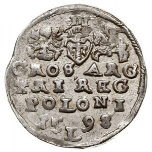 trojak 1598, Lublin, litera L przedziela datę, Iger L.9...