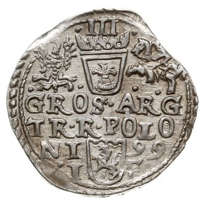 trojak 1599, Olkusz, Iger O.99.1.f, moneta wycięta z ko...