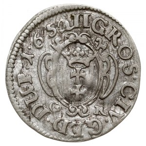dwugrosz 1652, Gdańsk, T. 8, rzadki typ monety w ładnym...