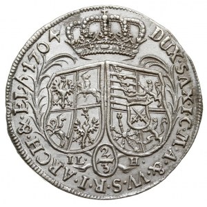gulden (2/3 talara) 1704, Drezno, odmiana ze starszym p...