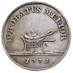 złotówka próbna 1771, Warszawa, srebro 2.51 g, Plage 47...