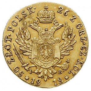50 złotych 1818, Warszawa, złoto 9.77 g, Plage 2, Bitki...