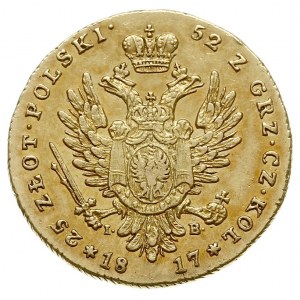 25 złotych 1817, Warszawa, złoto 4.87 g, Plage 11, Bitk...