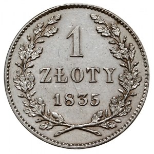 1 złoty 1835, Wiedeń, Plage 294, minimalne mikroryski w...