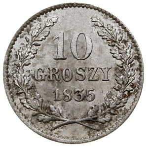 10 groszy 1835, Wiedeń, Plage 295, pięknie zachowane, m...