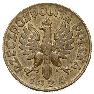 2 złote 1924, Warszawa, Kobieta z kłosami, bez znaku me...