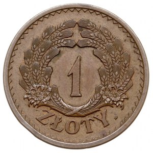 1 złoty 1928, Warszawa, nominał w wieńcu z kłosów zboża...