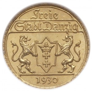 25 guldenów 1930, Berlin, Posąg Neptuna, złoto, Parchim...