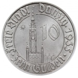 10 guldenów 1935, Berlin, Ratusz Gdański, Parchimowicz ...