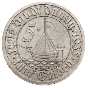 5 guldenów 1935, Berlin, Koga, Parchimowicz 68, pięknie...