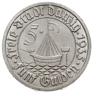 5 guldenów 1935, Berlin, Koga, Parchimowicz 68, bardzo ...