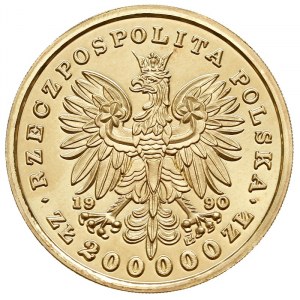 200.000 złotych 1990, Solidarity Mint USA, Fryderyk Cho...