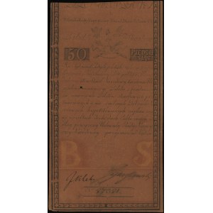 50 złotych polskich 8.06.1794, seria A, numeracja 27321...