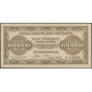 100.000 marek polskich 30.08.1923, seria G, numeracja 2...