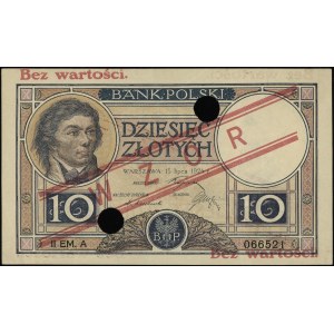10 złotych 15.07.1924, emisja II, seria A, numeracja 06...
