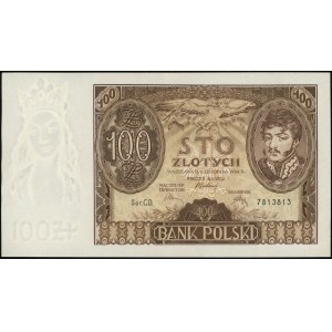 100 złotych 9.11.1934, seria C.D., numeracja 7813813, L...