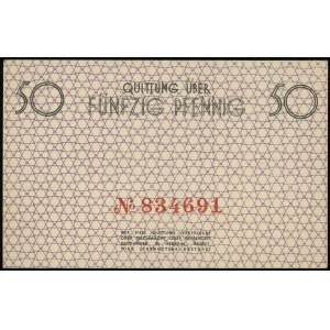 50 fenigów, numeracja 834691 i 1 marka 15.05.1940, seri...