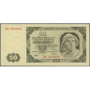 50 złotych 1.07.1948, seria DG, numeracja 0929692, Luco...