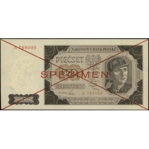 500 złotych 1.07.1948, seria A, numeracja 123456 / 7890...