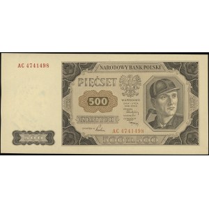 500 złotych 1.07.1948, seria AC, numeracja 4741498, Luc...