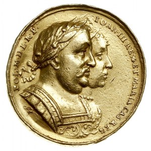 Jan III Sobieski i Maria Kazimiera, medal autorstwa Jan...