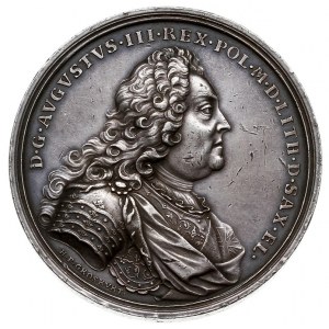 medal koronacyjny autorstwa H. P. Groskurta 1734 r, Aw;...