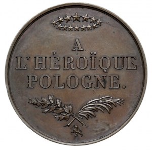 Bohaterskiej Polsce medal autorstwa Barre’a 1831 r., wy...
