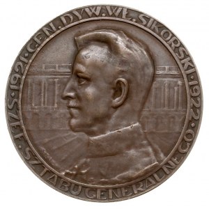 Władysław Sikorski 1922, medal wykonany w zakładzie Jan...