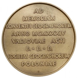 Kongres Geograficzny W Warszawie 1934, medal niesygnowa...