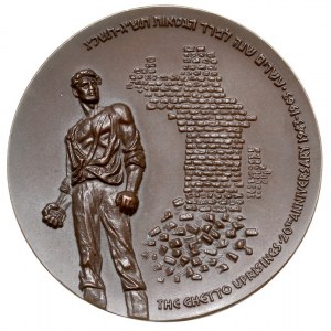 20 Rocznica Powstania w Getcie w Warszawie, 1963, medal...