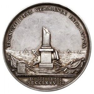 Pokój Cieszyński 1779 r., medal sygnowany STIELER F, Aw...