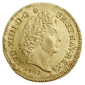 louis d’or aux 8 L et aux insignes 1702/D, Lyon, złoto ...